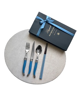 [선물포장] 장네론 라귀올 블루 샌들젓가락 1인세트